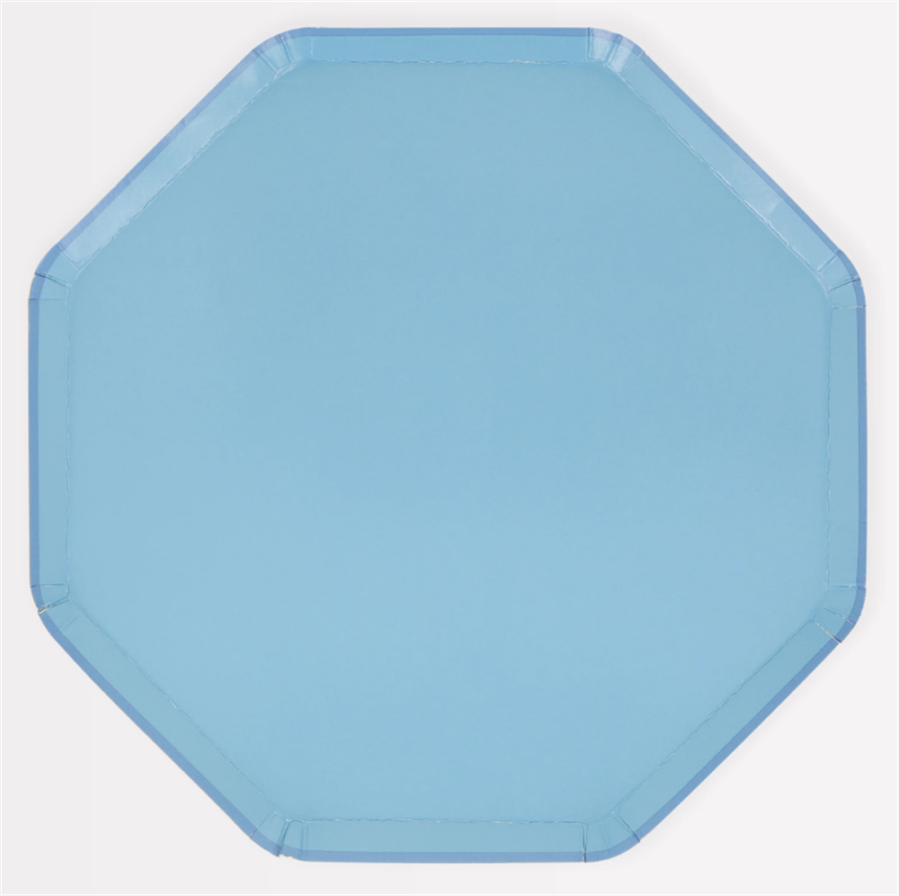 Meri Meri - Cornflower Blue Dinner Plates - Peygamber Çiçeği Mavisi Tabaklar (L) (X8)