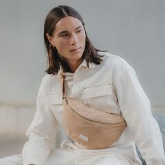 Nobodinoz Paris- Tokyo Bel Çantası Büyük Boy, Sesame