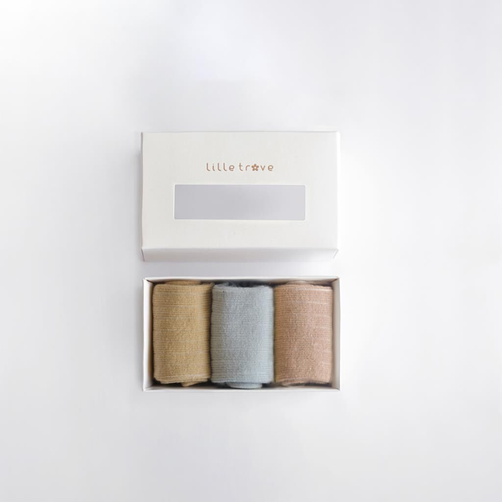 Yenidoğan Üçlü Çorap Seti, Nude (1-3 Yaş)