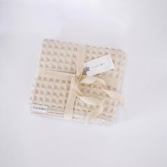 Lille Trove Waffle Battaniye, Bej (80x90 cm)