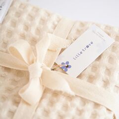 Lille Trove Waffle Battaniye, Bej (80x90 cm)