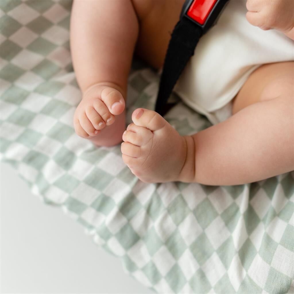 Mama Yoyo Müslin Oto Koltuğu Kılıfı, Mint Dama