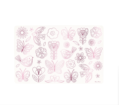 Meri Meri - Butterflies & Flowers Colouring Placemats - Kelebekler & Çiçekler Boyama Amerikan Servisleri (X8)