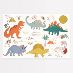 Meri Meri - Dinosaurs Colouring Placemats - Dinozorlar Boyama Amerikan Servisleri (X8)