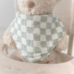 Mama Yoyo Müslin Üçgen Önlük, Mint Dama