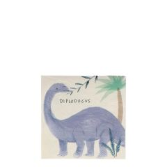 Meri Meri - Dinosaur Napkins - Dinozor Peçete - S - 16'Lı