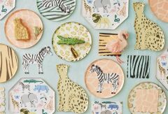 Meri Meri - Safari Animal Print Side Plates - Safari Tabak - S - 8'Li