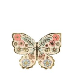 Meri Meri - Floral Butterfly Napkins - Çiçekli Kelebek Peçete - 16'Lı