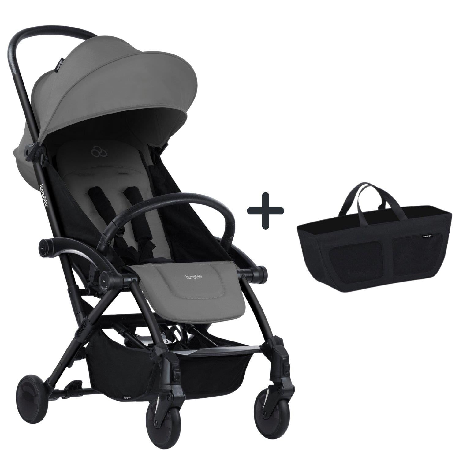 Bumprider Connect³ Bebek Arabası Black-Grey & Yan Düzenleyici Çanta
