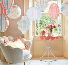 Meri Meri - Stars & Stripes Lanterns - Yıldızlar & Çizgili Fenerler (3'Lü)