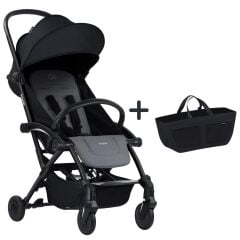 Bumprider Connect³ Bebek Arabası Black-Grey Melange & Yan Düzenleyici Çanta