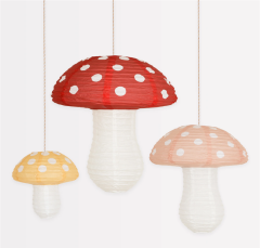 Meri Meri - Mushroom Lanterns - Mantar Fenerler (3'Lü)