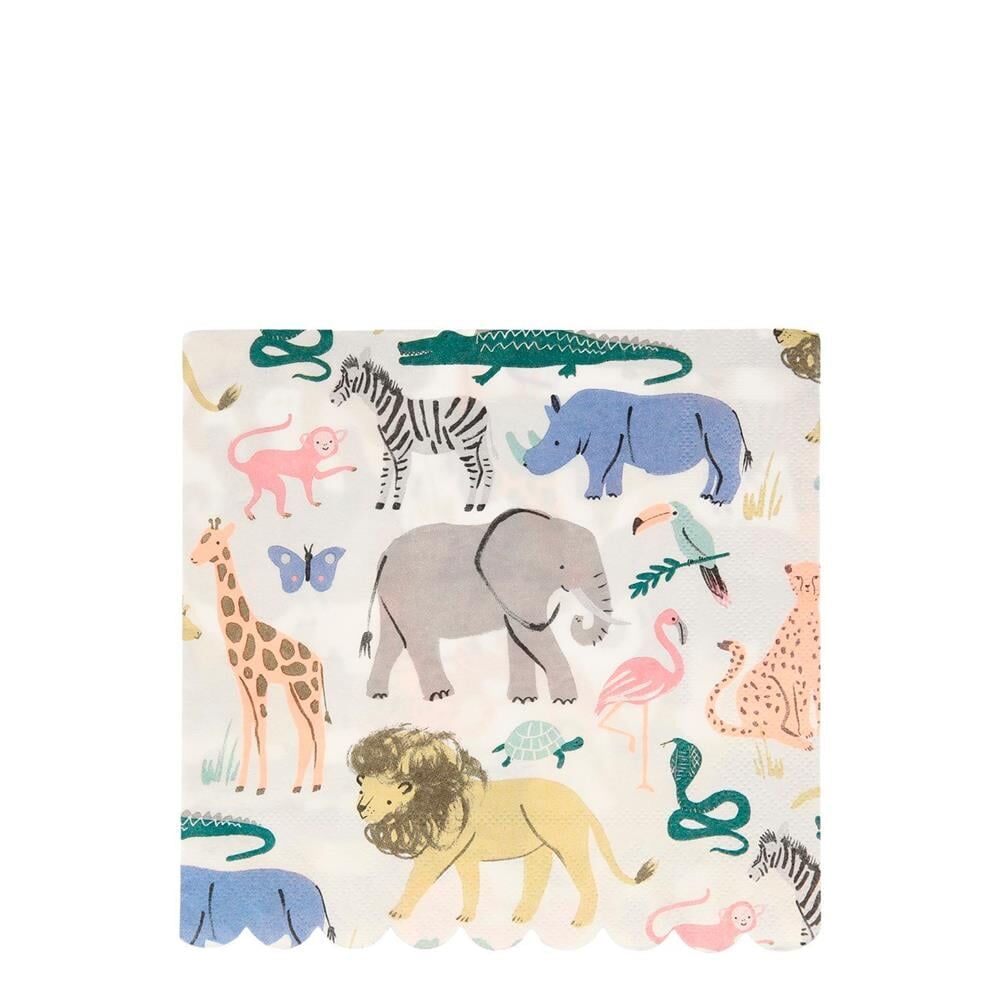Meri Meri - Safari Napkins - Safari Peçete - L - 20'Li