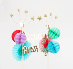 Meri Meri - Happy Birthday Cake Topper - Happy Birthday Pasta Süsü