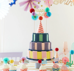 Meri Meri - Happy Birthday Cake Topper - Happy Birthday Pasta Süsü