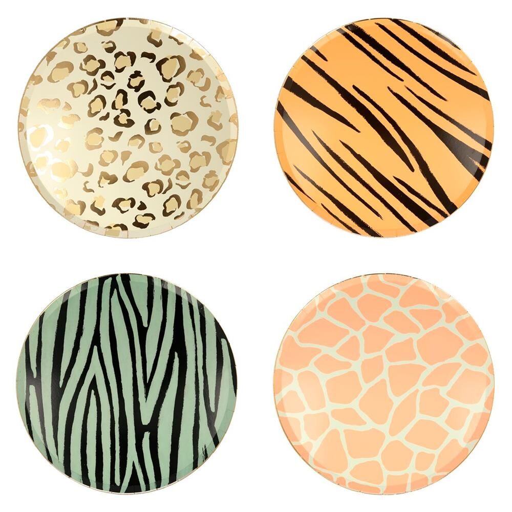 Meri Meri - Safari Plates - Safari Tabak - L - 8'Li