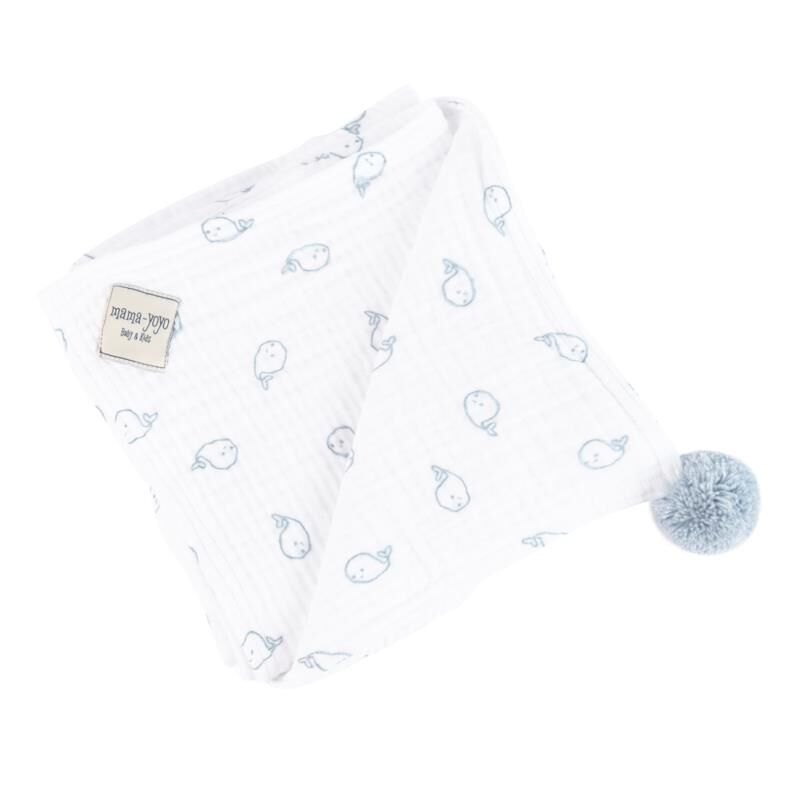 MAMA YOYO BAŞLIKLI BEBEK KURULAMA ÖRTÜSÜ, BABY WHALE