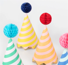 Meri Meri - Stripe Party Hats - Çizgili Parti Şapkaları (8'Li)