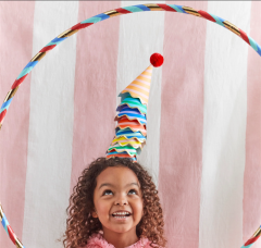 Meri Meri - Stripe Party Hats - Çizgili Parti Şapkaları (8'Li)