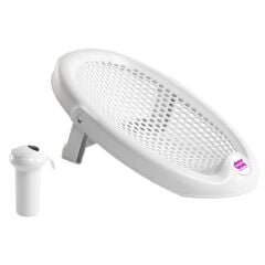 OKBaby Bebek Banyo Seti Jelly Küvet Adaptörü & Splash Bebek Duşu K. Beyaz