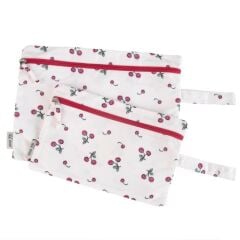 MAMA YOYO SU GEÇİRMEZ 2'Lİ ISLAK/KİRLİ ÇANTA SETİ, KİRAZ