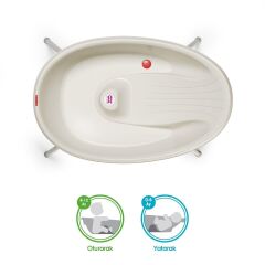 OKBaby Bella Bebek Banyo Seti 4 Parça Kırık Beyaz