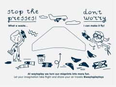 Waytoplay - Runway - 9 Parça (1 Uçak + 8 Yol)