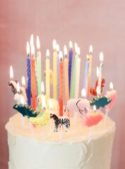 Meri Meri - Multi Metallic Twisted Candles - Metalik Mumlar