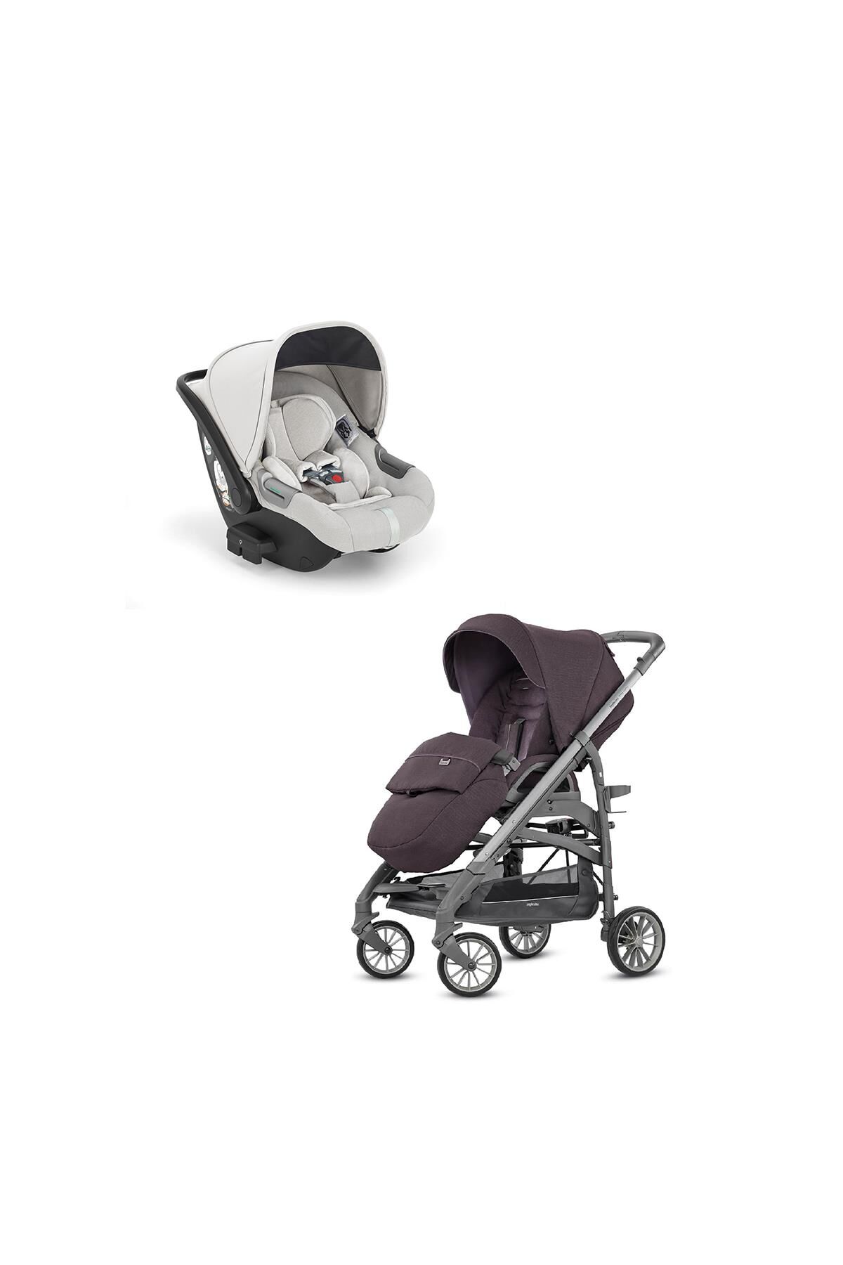 Inglesina Trilogy Tek El ile Açılan Çift Yön Bebek Arabası ve Darwin Ana Kucağı Hediyeli - Marron & Opal