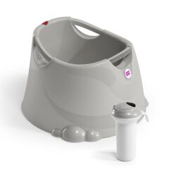 OKBaby Bebek Banyo Seti Opla Küvet & Splash Bebek Duşu A. Gri