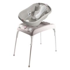 OKBaby Bebek Banyo Seti Onda Evolution Dijital Termometreli Çift Yönlü Bebek Küveti A. Gri & Bebek Küvet Taşıyıcı