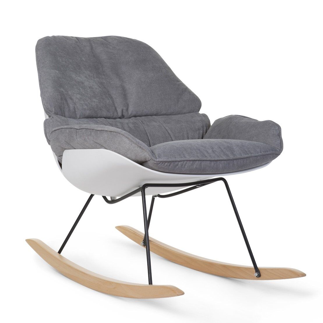 Childhome Sallanan Anne Sandalyesi, Naturel Gri & Beyaz