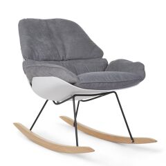 Childhome Sallanan Anne Sandalyesi, Naturel Gri & Beyaz