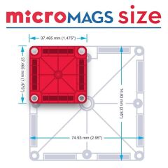 MAGNA-TILES® - Micromags - 70 Parça