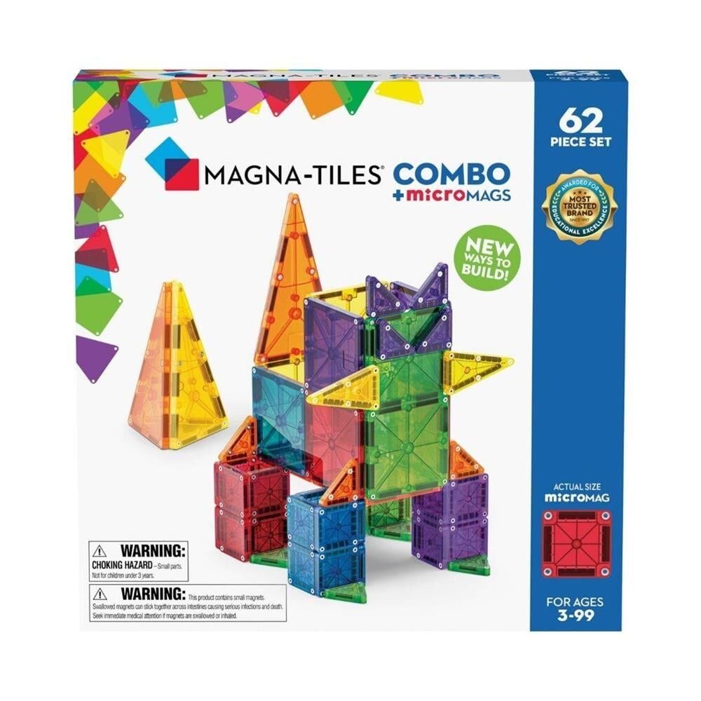 MAGNA-TILES® - Combo + Micromags - 62 Parça