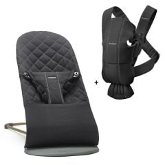 BabyBjörn 2'li Set Bliss Ana Kucağı & Kanguru Mini Woven Black