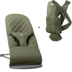 BabyBjörn 2'li Set Bliss Ana kucağı & Kanguru Mini Woven Dark Green