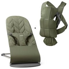 BabyBjörn 2'li Set Bliss Ana kucağı & Kanguru Mini Woven Dark Green
