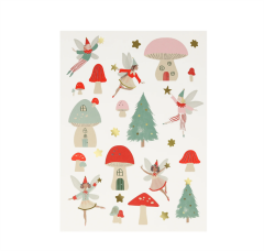 Meri Meri - Christmas Fairy Sticker Sheet - Yeni Yıl Perileri Çıkartma