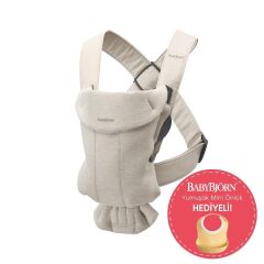 BabyBjörn 2'li Set Pastel Oyuncaklı Bliss Ana kucağı & Kanguru Mini 3D Jersey Light Beige