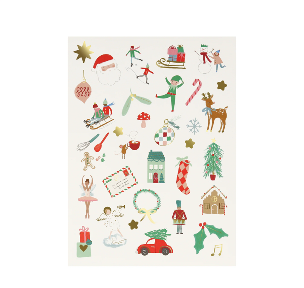 Meri Meri - Mixed Icon Christmas Stickers - Yeni Yıl Karışık Çıkartmalar