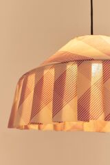 Nobodioz Nicole Aydınlatma Şapkası, 50cm çap, Lilac Diagonal Stripe