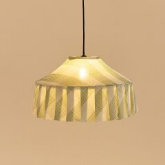 Nobodioz Nicole Aydınlatma Şapkası, 50cm çap, Green Diagonal Stripe