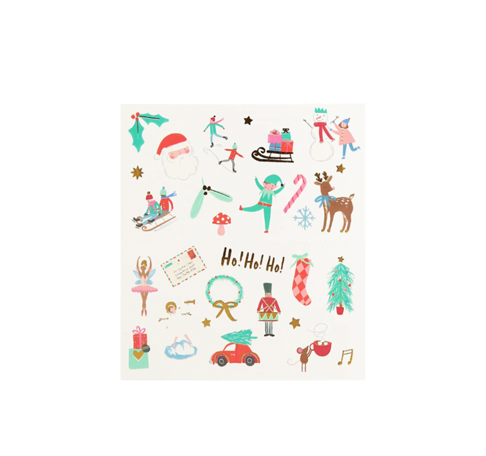 Meri Meri - Mixed Icon Christmas Temporary Tattoos - Yeni Yıl Karışık Geçici Dövme