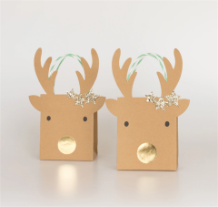 Meri Meri - Small Reindeer With Stars Gift Bags - Ren Geyiği Hediye Çantası