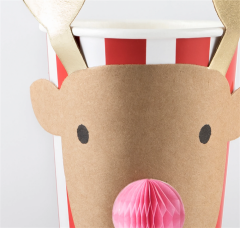 Meri Meri - Christmas Honeycomb Cups - Yeni Yıl Bardak (8'Li)