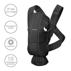 BabyBjörn 2'li Set Balance Soft Woven Jersey Üçlü Kumaş Ana Kucağı Dark Grey & Kanguru Mini Woven Black