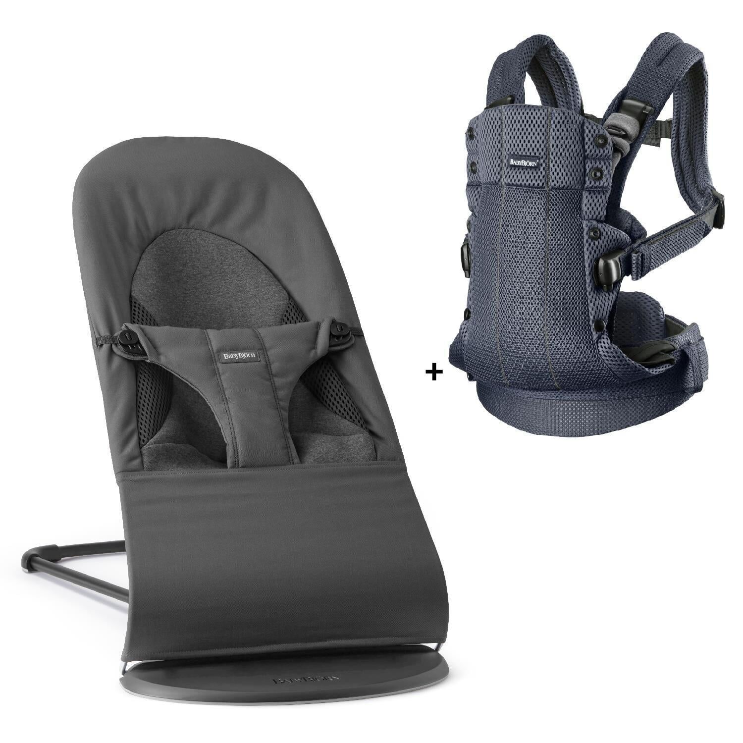 BabyBjörn 2'li Set Balance Soft Woven Jersey Tri-Fabric Dark Grey & Kanguru Harmony Mesh Antracite
