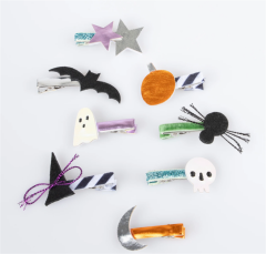 Meri Meri - Halloween Icons Hair Clips - Cadılar Bayramı Tokalar (8'Li)
