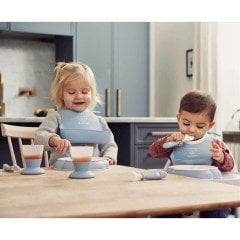 BabyBjörn 2´li Yumuşak Plastik Mama Önlüğü Powder Green / Blue